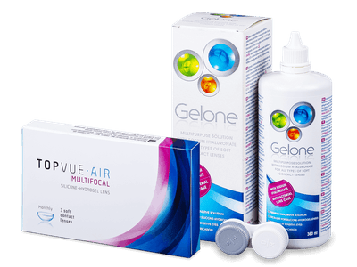 TopVue Air Multifocal (3 lentillas) + Líquido Gelone 360ml