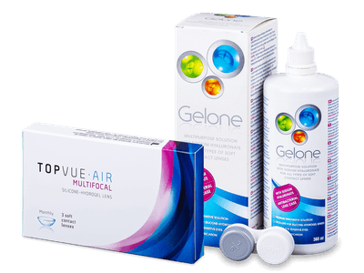 TopVue Air Multifocal (3 lentillas) + Líquido Gelone 360ml