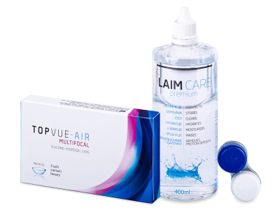 TopVue Air Multifocal (3 lentillas) + Líquido Laim-care 400ml