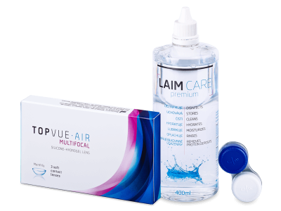 TopVue Air Multifocal (3 lentillas) + Líquido Laim-care 400ml