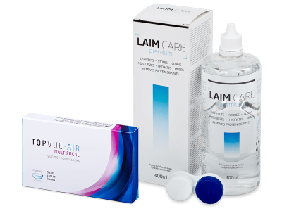 TopVue Air Multifocal (3 lentillas) + Laim Care 400 ml