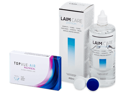 TopVue Air Multifocal (3 lentillas) + Líquido Laim-care 400ml