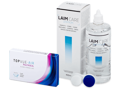 TopVue Air Multifocal (3 lentillas) + Laim Care 400 ml