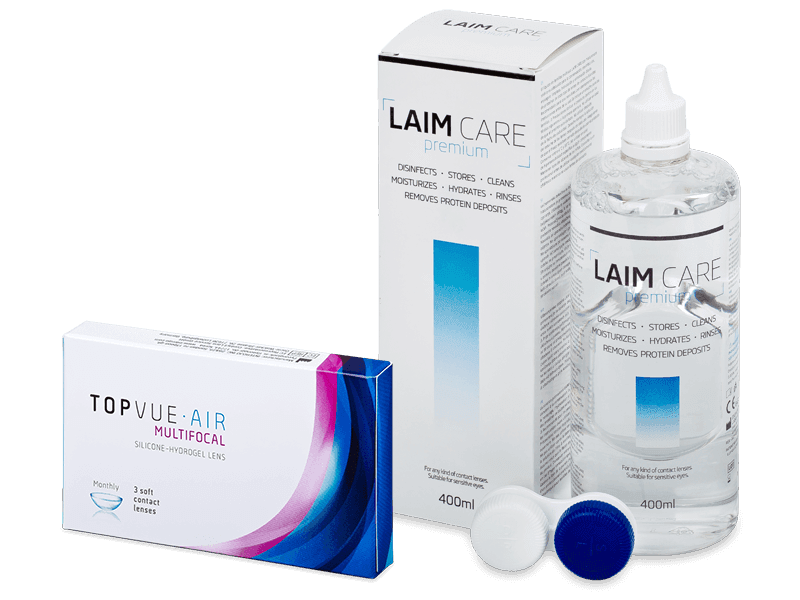 TopVue Air Multifocal (3 lentillas) + Laim Care 400 ml - Pack ahorro