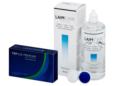 TopVue Premium for Astigmatism (6 lentillas) + Laim Care 400 ml