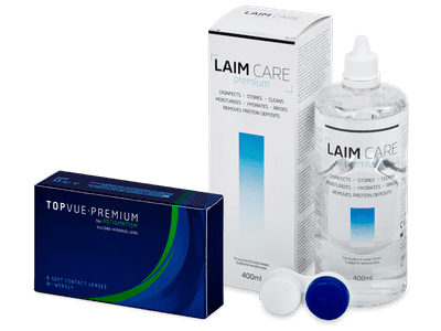 TopVue Premium for Astigmatism (6 lentillas) + Laim Care 400 ml