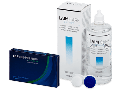 TopVue Premium for Astigmatism (3 lentillas) + Laim Care 400 ml