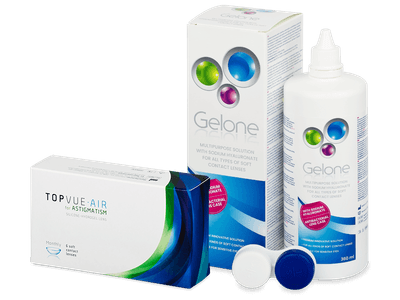 TopVue Air for Astigmatism (6 lentillas) + Gelone 360 ml