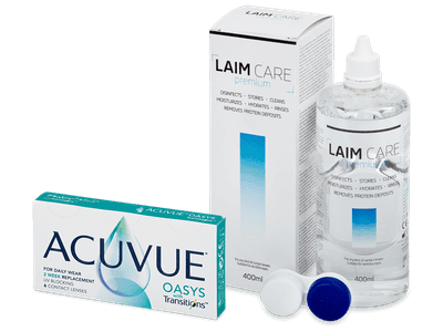 Acuvue Oasys with Transitions (6 lentillas) + Laim Care 400 ml