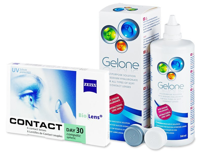 Carl Zeiss Contact Day 30 Compatic (6 lentillas) +Gelone 360 ml - Pack ahorro