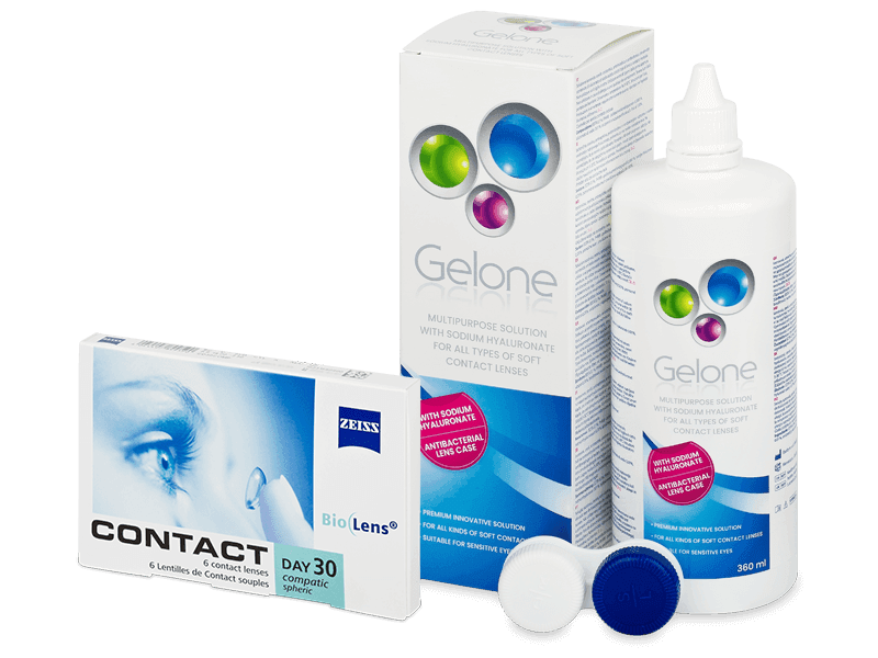 Carl Zeiss Contact Day 30 Compatic (6 lentillas) + líquido Gelone 360 ml - Pack ahorro