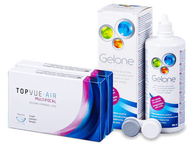 TopVue Air Multifocal (6 lentillas) + Líquido Gelone 360 ml