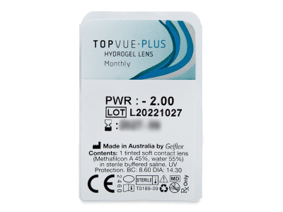 TopVue Plus (1 lentilla) - Previsualización del blister