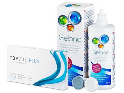 TopVue Plus (6 Lentillas) + Gelone 360 ml - Diseño antiguo