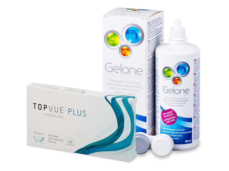 TopVue Plus (6 Lentillas) + Gelone 360 ml - Pack ahorro
