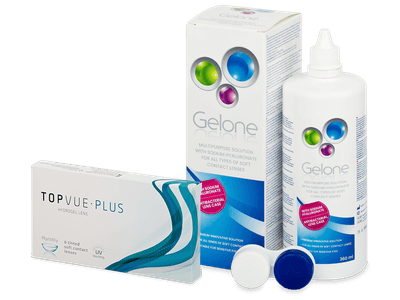 TopVue Plus (6 Lentillas) + Gelone 360 ml - Pack ahorro