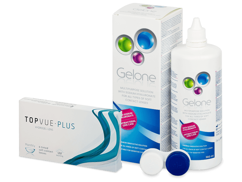 TopVue Plus (6 Lentillas) + Gelone 360 ml - Pack ahorro