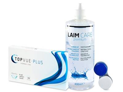 TopVue Plus (6 Lentillas) + Laim Care 400 ml - Diseño antiguo