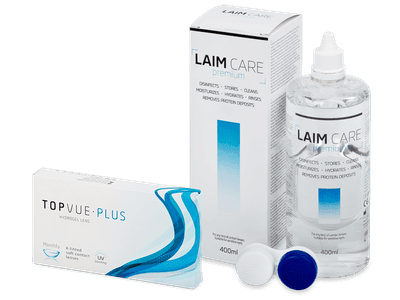 TopVue Plus (6 Lentillas) + Laim Care 400 ml - Diseño antiguo