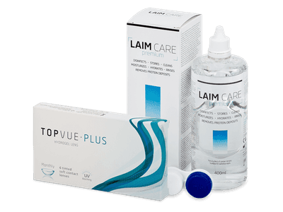 TopVue Plus (6 Lentillas) + Laim Care 400 ml - Pack ahorro