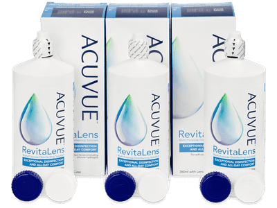 Líquido de limpieza Acuvue RevitaLens 3 x 360 ml - Pack ahorro - solución triple