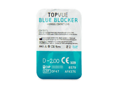 TopVue Blue Blocker (5 lentillas) - Previsualización del blister