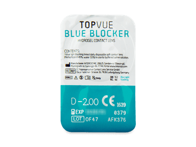 TopVue Blue Blocker (30 Lentillas) - Previsualización del blister