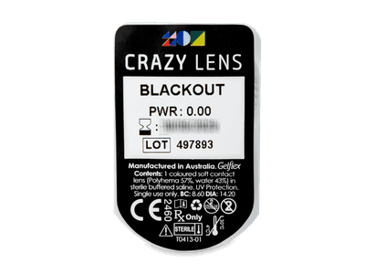 CRAZY LENS - Black Out - Diarias sin graduación (2 Lentillas) - Previsualización del blister