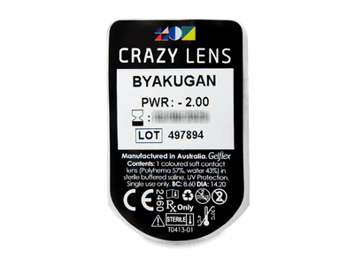 CRAZY LENS - Byakugan - Diarias Graduadas (2 Lentillas) - Previsualización del blister