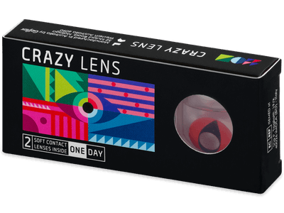 CRAZY LENS - Cat Eye Red - Diarias sin graduación (2 Lentillas)