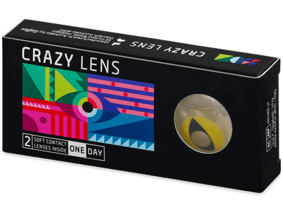 CRAZY LENS - Cat Eye Yellow - Diarias sin graduación (2 Lentillas)