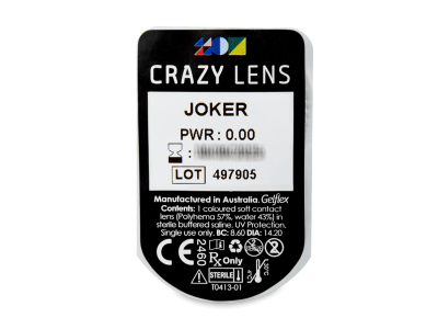 CRAZY LENS - Joker - Diarias sin graduación (2 Lentillas) - Previsualización del blister