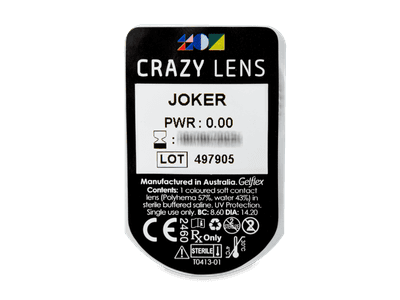 CRAZY LENS - Joker - Diarias sin graduación (2 Lentillas) - Previsualización del blister