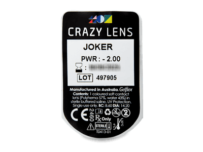 CRAZY LENS - Joker - Diarias Graduadas (2 Lentillas) - Previsualización del blister