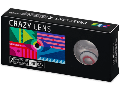 CRAZY LENS - Mad Clown - Diarias Graduadas (2 Lentillas) - Lentillas de colores