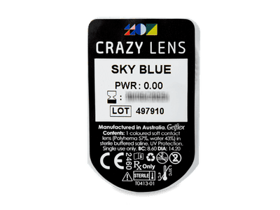 CRAZY LENS - Sky Blue - Diarias sin graduación (2 Lentillas) - Previsualización del blister