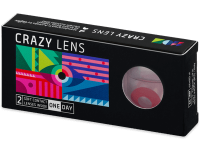 CRAZY LENS - Solid Red - Diarias sin graduación (2 Lentillas)