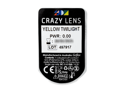 CRAZY LENS - Yellow Twilight - Diarias sin graduación (2 Lentillas) - Previsualización del blister