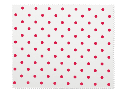 Paño de limpieza para gafas - lunares rojos