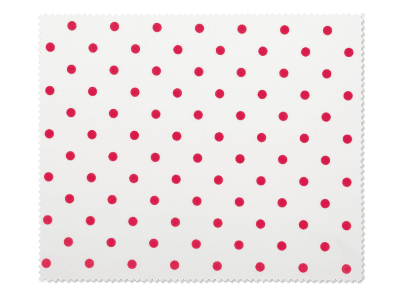 Paño de limpieza para gafas - lunares rojos 