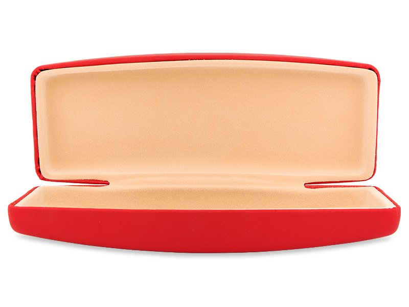 Funda gafas rígida tacto suave - Color satinado, rojo burdeos, talla única  kaili Sencillez