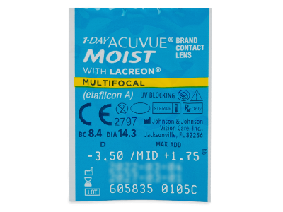 1 Day Acuvue Moist Multifocal (90 lentillas) - Previsualización del blister