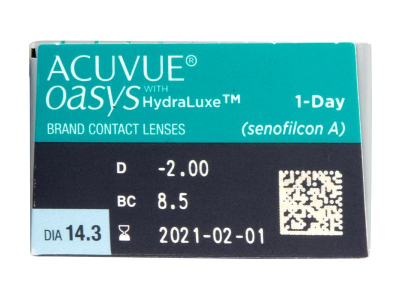 Acuvue Oasys 1-Day with Hydraluxe (30 lentillas) - Previsualización de atributos