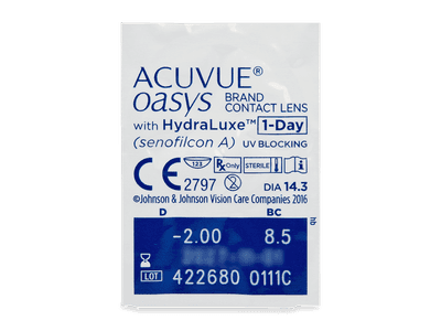 Acuvue Oasys 1-Day with Hydraluxe (30 lentillas) - Previsualización del blister