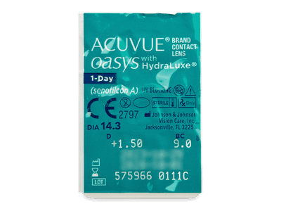 Acuvue Oasys 1-Day with Hydraluxe (30 lentillas) - Previsualización del blister