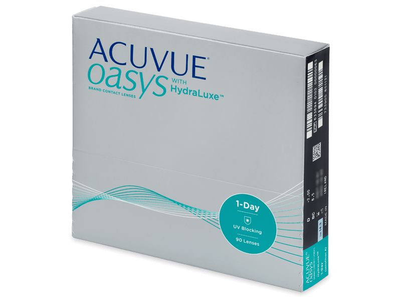 Acuvue Oasys 1-Day with Hydraluxe (90 lentillas) - Lentillas diarias desechables