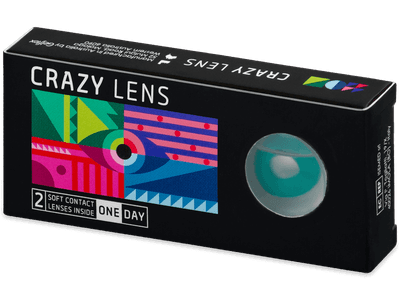 CRAZY LENS - Solid Turquoise - Diarias sin graduación (2 Lentillas)