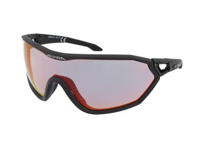 Gafas de sol Alpina S-Way QVM+ Black Matt/Quattro Varioflex Rainbow Mirror