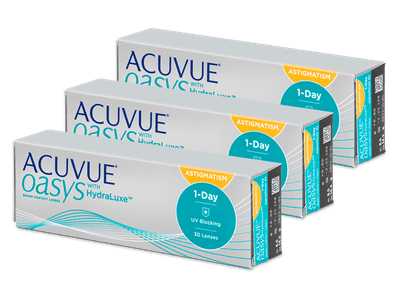 Acuvue Oasys 1-Day with HydraLuxe for Astigmatism (90 lentillas)