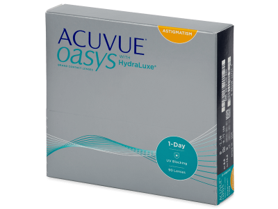 Acuvue Oasys 1-Day with HydraLuxe for Astigmatism (90 lentillas) - Lentillas tóricas